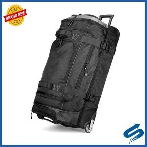 35-inch Rolling Duffle Bag with Wheels, Multiple Pockets, Durable Polyester